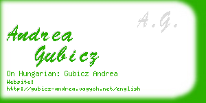 andrea gubicz business card